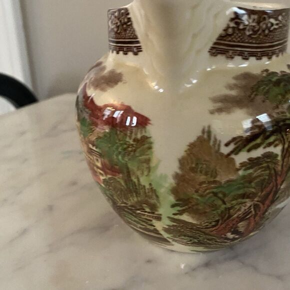 RARE ANTIQUE ROYAL STAFFORDSHIRE JENNY LIND C.M.&S. CREAMER 4-1/2" Tall - Picture 5 of 8